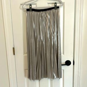 Zara metallic pleated skirt